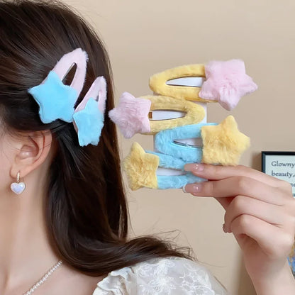 Y2K Star Hair Clips Set.