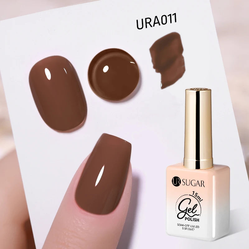UR SUGAR 15ml Jelly Milky White Translucent Color Gel Polish Semi Permanent UV Gel Nail Art Soak Off Gel Varnish Latest Fashion