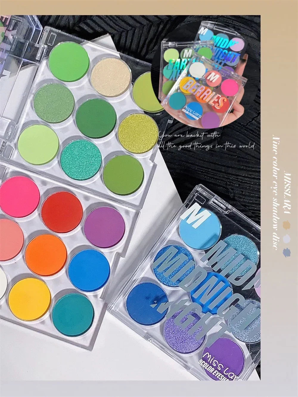 9 Colors Eye Shadow Palette Summer Pearl Matte Fine Shimmer Eyeshadow Powder Long Lasting Charming Eyes Make Up Palette Cosmetic