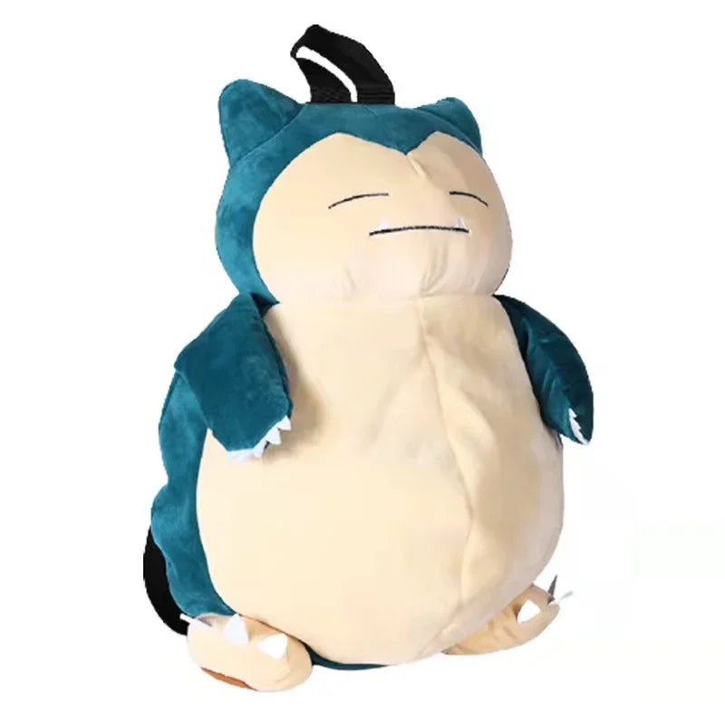 TAKARA TOMY Snorlax Pokemon Backpack Plush Kawaii Anime Pendant Stuffed Bag Soft Cartoon Schoolbag Birthday Gift