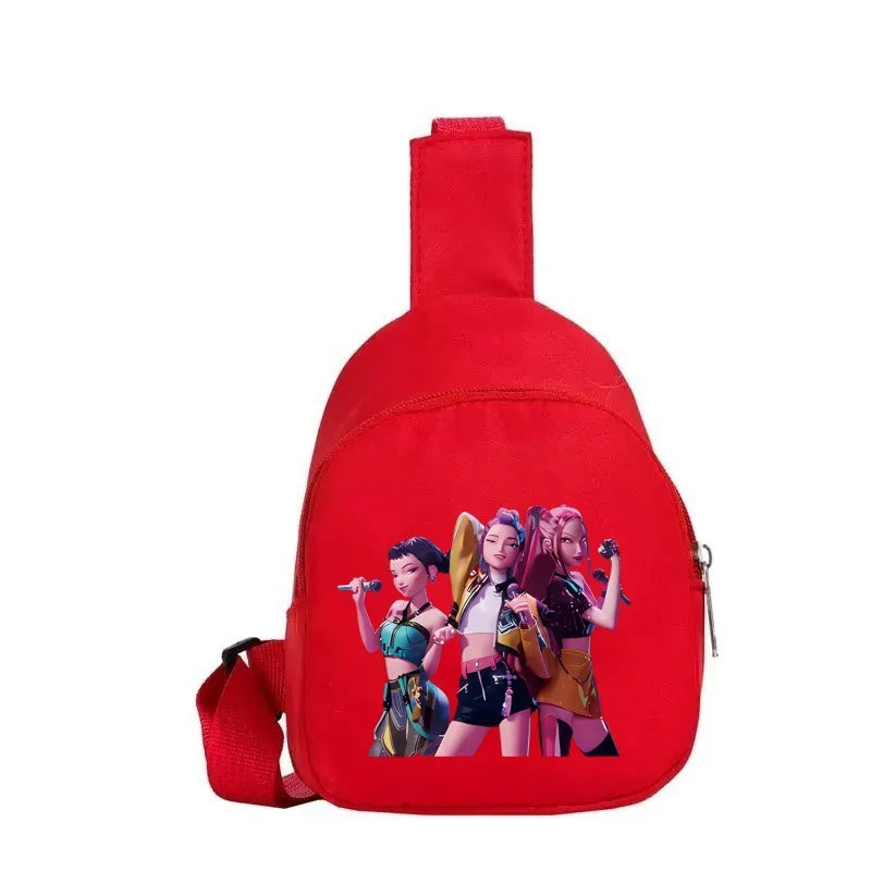 New Children Chest Bag Anime Cartoon Alphabet Fashionable Shoulder Diagonal Straddle Bag Girl Boy Cartoon Casual Chest Bags