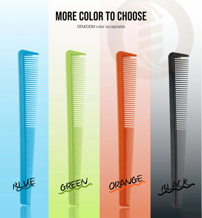 2Pcs NEW Professional Barber Dual Spining Comb Wide and Fine Tooth Cutting Comb Taper Comb for Salon Hairdressing Accessories
