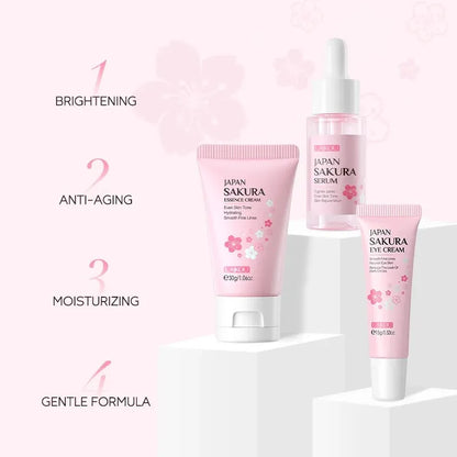 LAIKOU Daily Essentials Skin Care Set: 3-Piece Travel Pouch