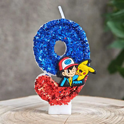 Cute Pokemon Monster Candle Kids Birthday Cake Decoration Cartoon Anime Figure Supplies Party Accessories Christmas Gifts