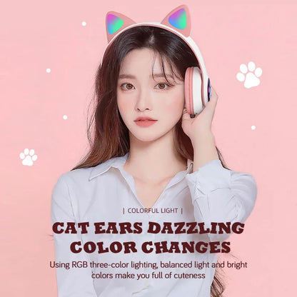 Cat Ears Bluetooth Headphones