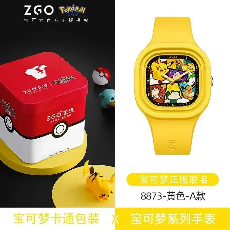 ZGO Co-branded  Watch Men's Sports Waterproof Student Trend Pikachu Quartz Electronic Watch Gifts