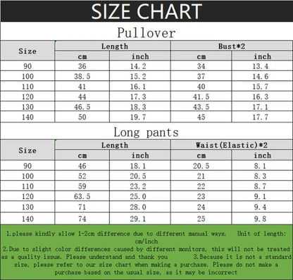 2026 Spring New Style Boys Casual Sweatshirts Set Girls O Neck Hoodies Long Pant Two Piece Children's Fashion Tracksuit Running