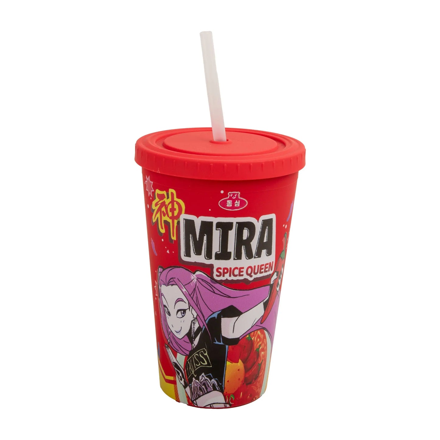 1PC Kpop Demon Hunters Officially Licensed PVC Straw Cup Large Capacity Stylish Leak-Proof Drinkware Birthday Chrismas Gift