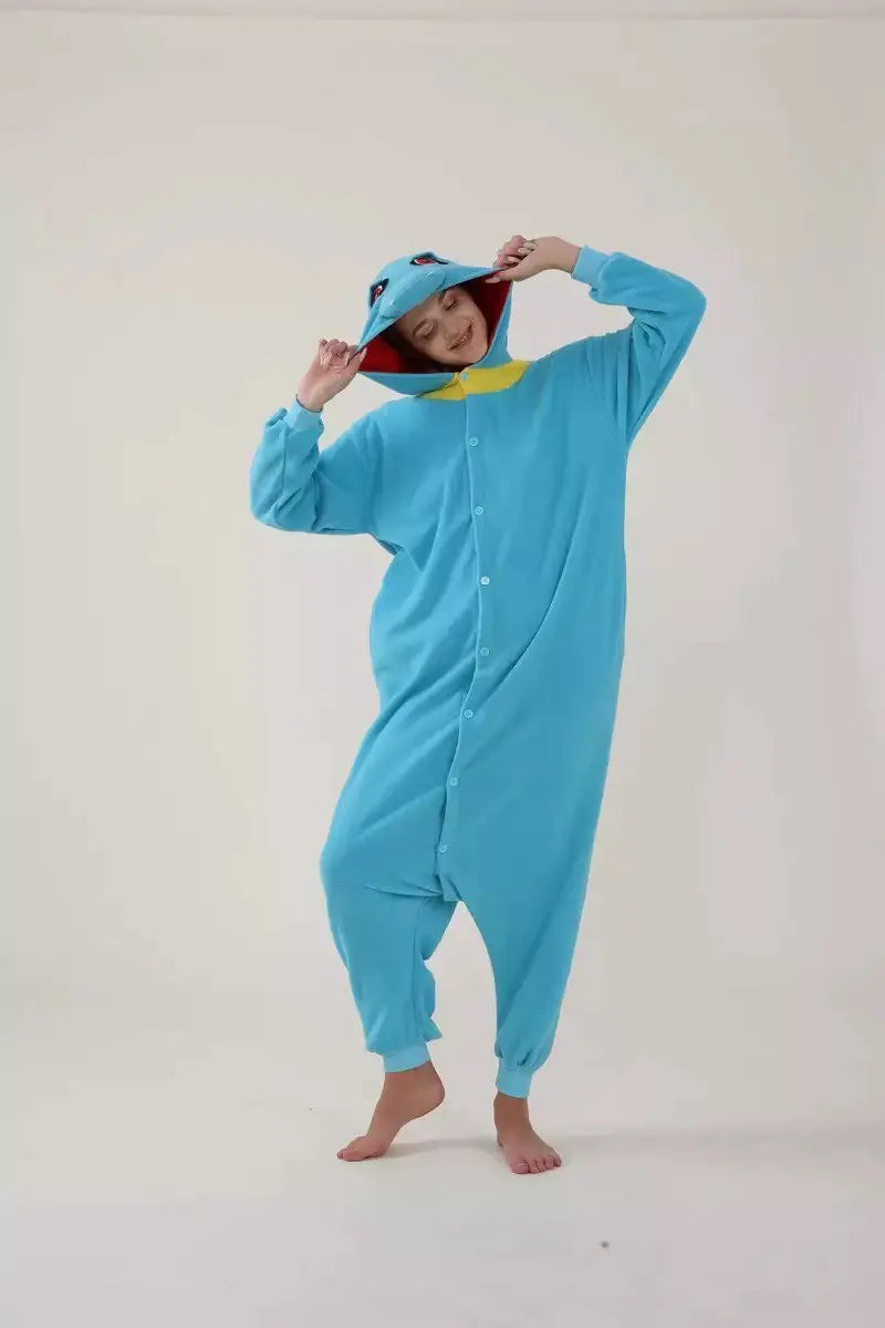 In Stock Snorlax Squirtle Mewtwo Onesie Gengar Cosplay Costume Halloween Adult Anime Cute Cat Eevee Boys And Girls Pajamas