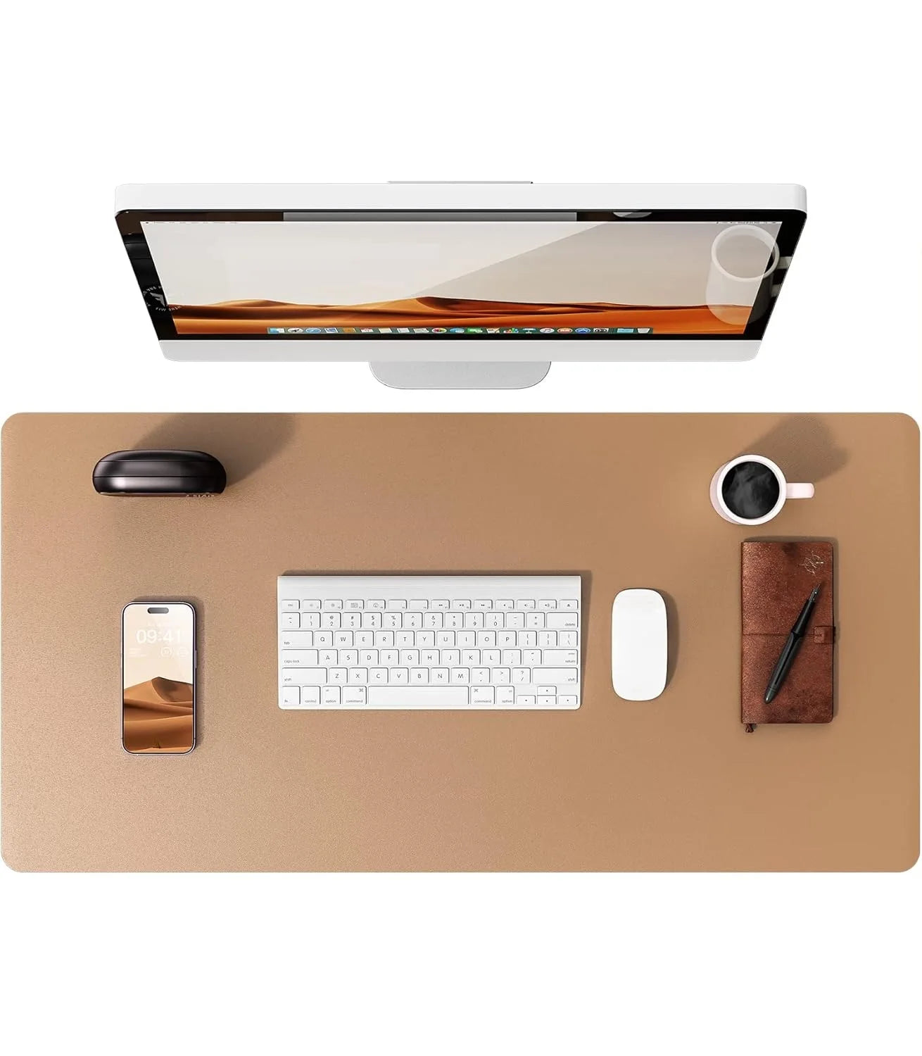 YSAGi Premium PU Leather Desk Mat: Non-Slip Waterproof Office Protector