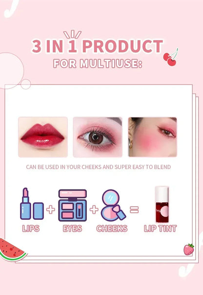 4 Colors Mini Lip Gloss Water Mirror Jelly Long Lasting Lip Glaze Lip Makeup Waterproof Moisturizing Liquid Lipstick Cosmetic