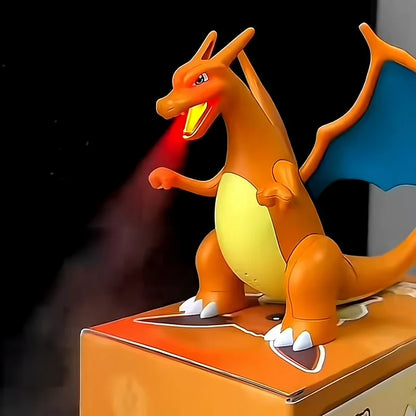 Cartoon Pokemon Charmander Humidifier Articulated Action Figures Portable Electric Model Spray Tide Play Acousto-Optic Toys Gift