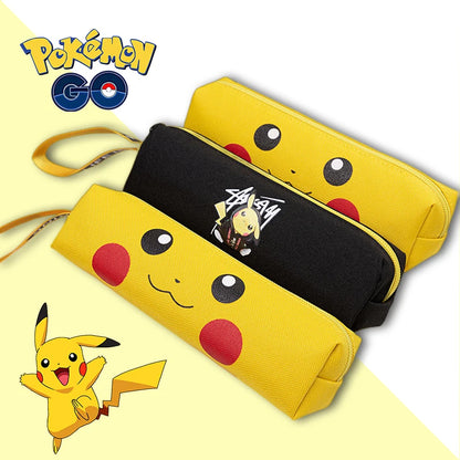 New Anime Pokemon Pikachu Pencil Case Kawaii Cartoon School Student Glowing Pencil Bag Stationery Kids Supplies Festival Gift