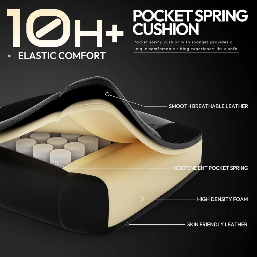 Massage Gaming Chair with Footrest 🎮🪑