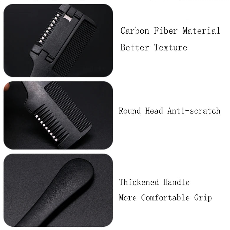 1pc Hair Cutting Comb Hair Brushes with Razor Blades Hair Trimmer Cutting Thinning Tools Barbershop Hair Salon Styling Tool Comb