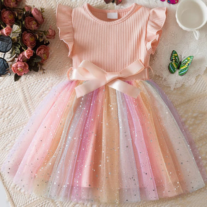 Official My Little Pony "Rainbow Magic" Princess Dress: Lavender Ribbed Bodice & Sequin Tulle Tutu