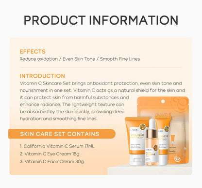 LAIKOU Daily Essentials Skin Care Set: 3-Piece Travel Pouch