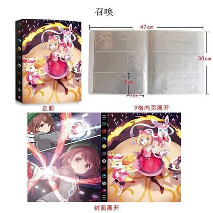 Cartoons 9 Pockets 540 Cards Book Album Anime Map Game Cards PIKACHU