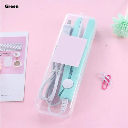 Mini Hair-Straightener Curly and Straight Hair Supplies Thermostatic Electric Ceramic Curling Iron National standard double flat