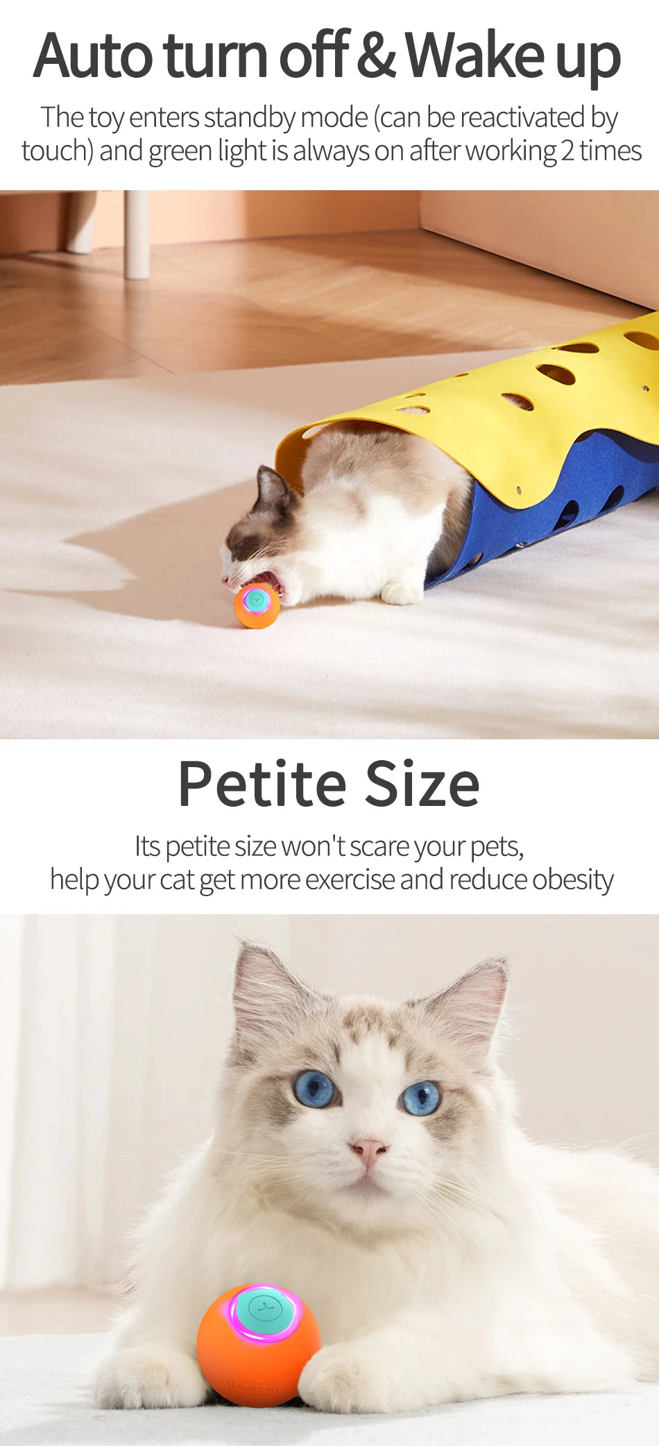 ROJECO Smart Cat Rolling Ball