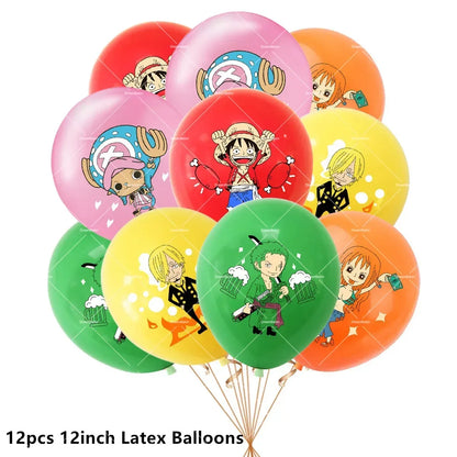 One Piece Luffy Foil & Latex Birthday Balloon Set 🎉🏴‍☠️