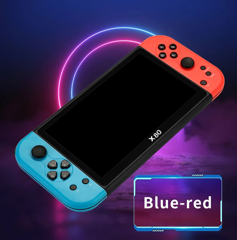 Coopreme X80 Portable Game Console 7-inch HD Large Screen Arcade PS1 Emulator Multi-function Nostalgia Classic PSP Handheld Game