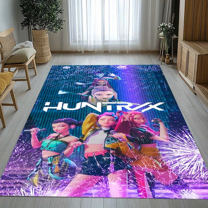 K-Pop Demon Hunters Golden Saja Boys Living Room Non-Slip Area Rug Soft Carpet for Bedroom Playroom Sofa,Home Decor Doormat