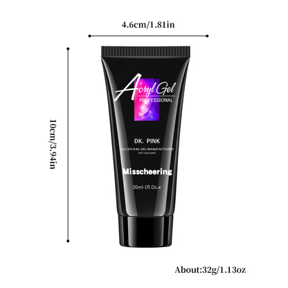 30ml Solid Color Nail Extension Gel Nail Build Poly  Acrylic Gel Uv Led Quick Extension Of Crystal Model Painless Crystal Glue