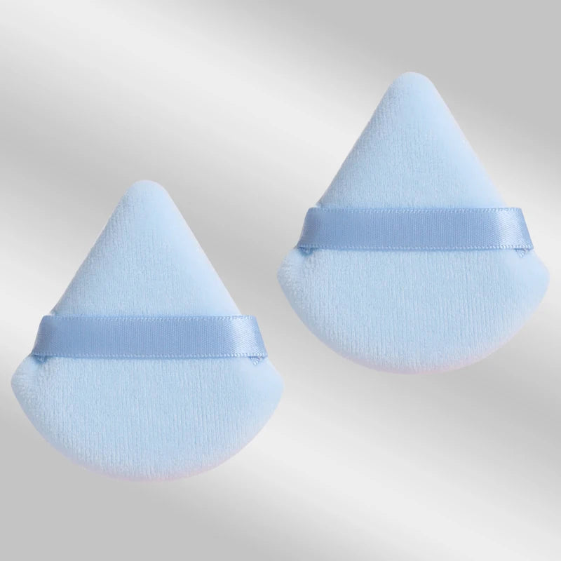 2 件 Triangle Powder Puff Face Makeup Sponge Soft Velvet Cosmetic Puff Blender Beauty Foundation Sponge Make up Accessories