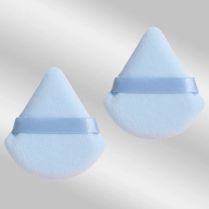 2 件 Triangle Powder Puff Face Makeup Sponge Soft Velvet Cosmetic Puff Blender Beauty Foundation Sponge Make up Accessories