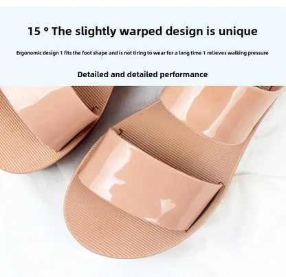 Korean Style Summer Roma Sandals With Thick Bottom And Soft Sole Simple Mom Shoes Jelly Beach Slippers Casual Women's Shoes