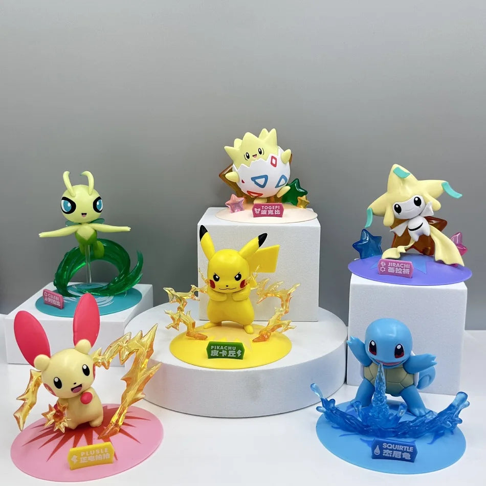 12 style Pok é mon Doll Pikachu Blind Box Anime Models Desktop Decorations Action Figure Collection Pok é mon Toys Birthday Gift