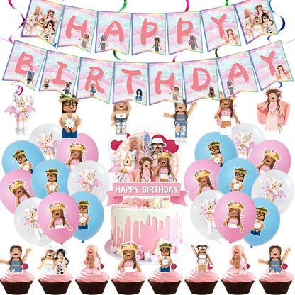 Pink Roblox Birthday Set 🎉🤖