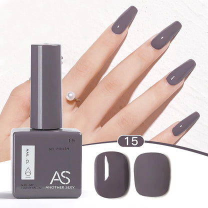 AS 1pc 15ml Bright Yellow Gel Nail Polish Starter Pure Soak Off No Wipe Nail Gel Polish Varnish Suitable For All Seasons