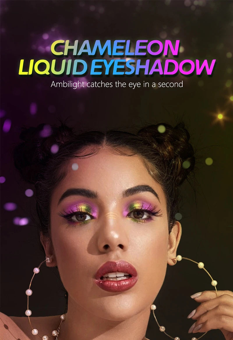 Chameleon EyeshadowsDiamond Glitter Liquid Eyeshadow StickHighly Pigmented Metallic Shimmering Long Lasting Shine All Makeup