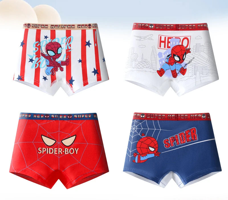 4pcs Pokemon Boys Boxer Underpants Cotton Anime U Pouch Bulge Underwear Cartoon Shorts Kids Cute Breathable Boxer Pants 2-12Y