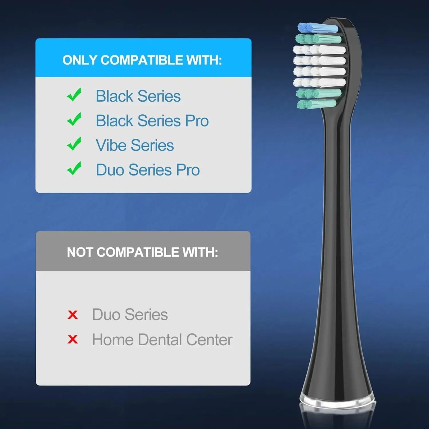 Replacement Toothbrush Heads for AquaSonic Black Series/Black Series Pro/Vibe Series ORCA AQUASONA Toothbrush Bristle Nozzle