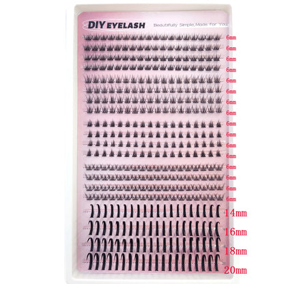 20 rows of lower eyelashes and pointed eyelash clusters single eyelash clusters extended pointed eyelash clusters DIY eyelashes