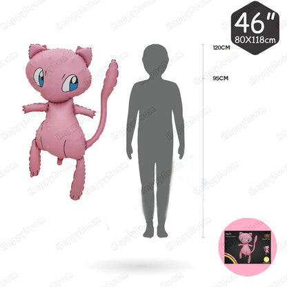 3D Pokemon Balloon Children Happy Birthday Party Decoration Pikachu Fire-breathing dragon Mew Anime Figure Balloons toy gift