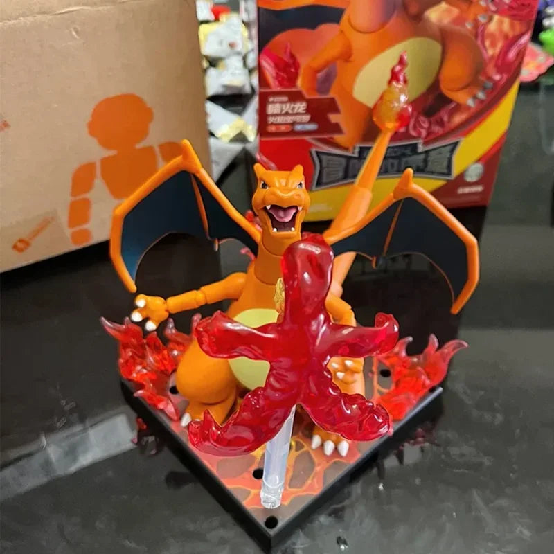 In Stock New Blokees Pokemon Assembly Action Figure Pikachu Charizard Anime Original Desktop Decoration Customized Toys Gifts
