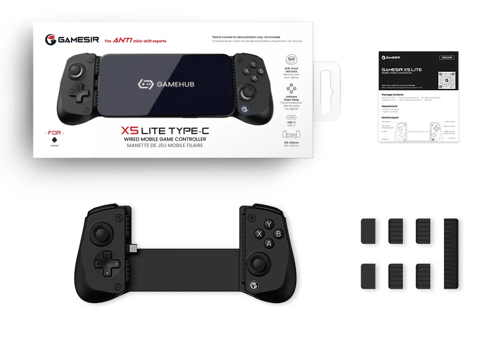 GameSir X5 Lite Mobile Gaming Controller Phone Gamepads for iPhone 16 15 Series IOS iPad Mini Y700 Android Tablet Controle