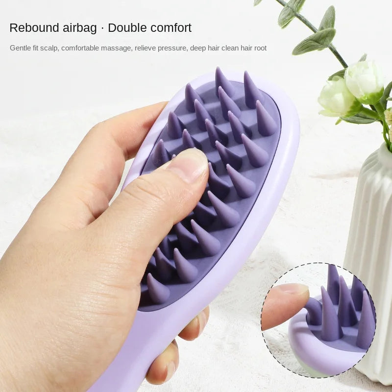 Silicone Shampoo Brush Scalp Massage Brush Head Washing Comb two-sided Hair Massager Bath Brush Body Scrubber Hair Accessories