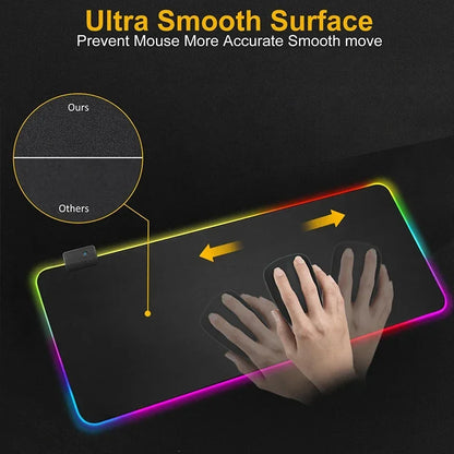 RGB Galaxy Milky Way Mouse Pad XXL 90X40 Carpet PC Gamer Computer Keyboard Desk Mat Anti-slip Mousepad Gaming Led Backlight Mats