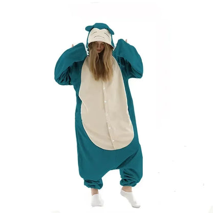 TAKARA TOMY Pokemon Cosplay Kigurumi Onesie Snorlax Jigglypuff Umbreon Gengar Costume Halloween Adult Anime Bulbasaur Pajamas