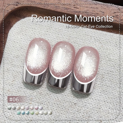 XEIJAYI 6-Color Magnetic Cat-Eye Gel Polish Set with Dual-Head Magnet Tool – Create Shimmering Nail Art with Ease