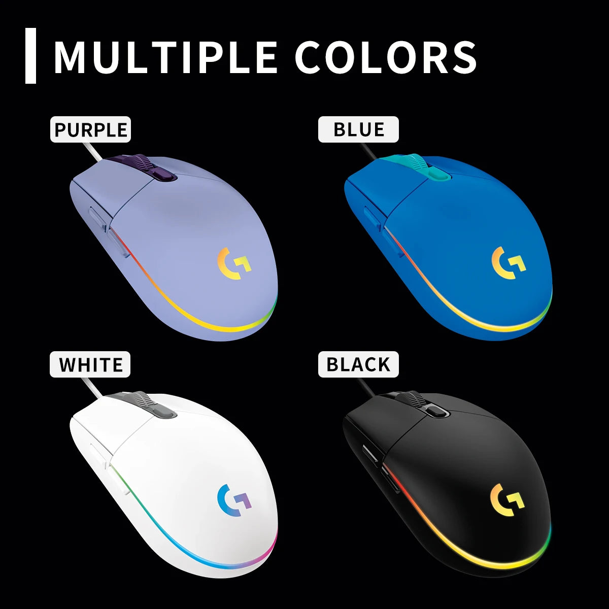 Logitech G102 Lightsync Gaming Mouse with 1ms Response Time for Esports Gamers