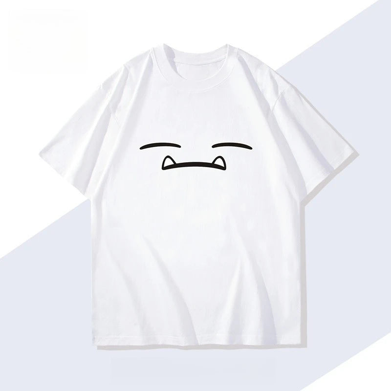 Pokémon Handheld Game Snorlax T-shirt Summer New Men's and Women's Japanese Harajuku Trend Loose Casual Short-sleeved Top