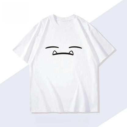 Pokémon Handheld Game Snorlax T-shirt Summer New Men's and Women's Japanese Harajuku Trend Loose Casual Short-sleeved Top