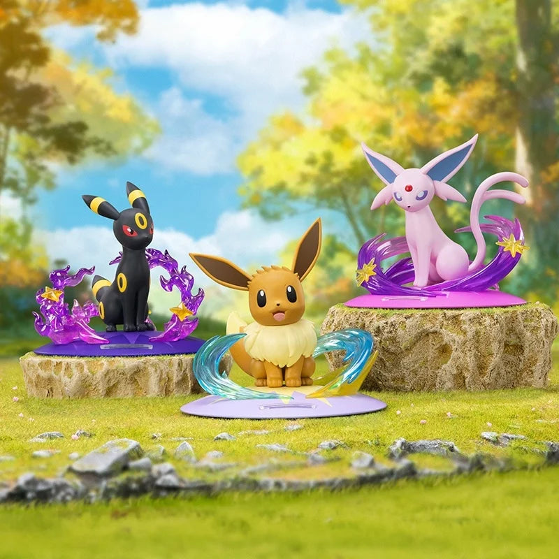 Anime Pokemon Umbreon Eevee Espeon Funism Original Action Figures Home Collection Model Desktop Ornaments Toys Birthday Gifts
