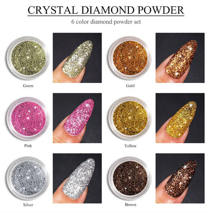 LIMEGIRL 24PCS Gel Nail Polish kit with Nail Art Diamond Powder UV  Soak Base Coat Gel for Nail Art DIY Design Gel Varnish Kit